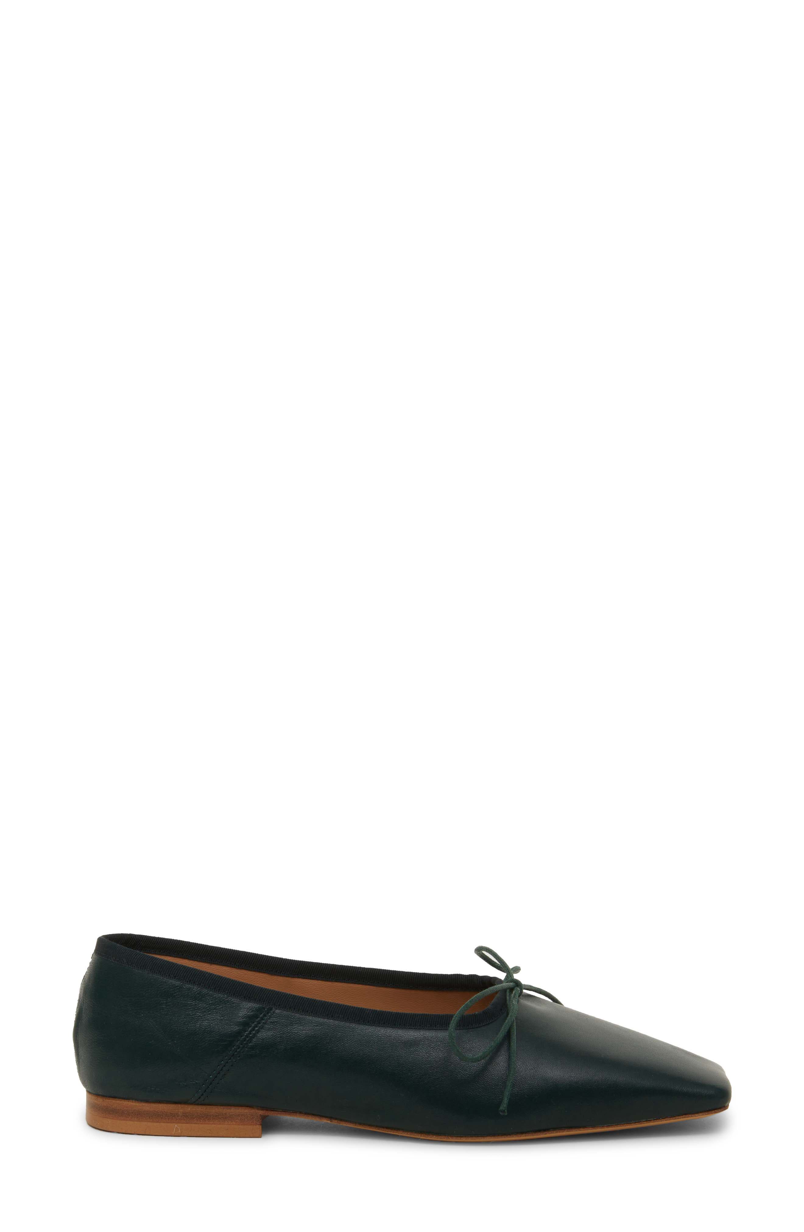 Square Toe Ballerina Flat, Alternate, color, FORESTA