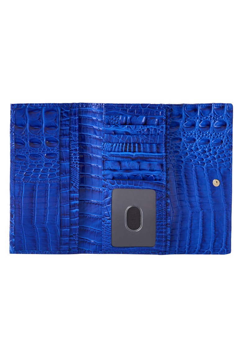 Cordelia Croc Embossed Leather Wallet, Alternate, color, ULTRAMARINE