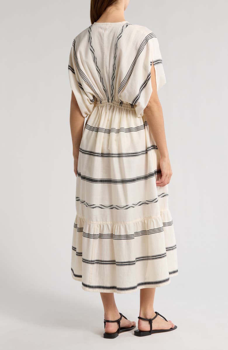 lemlem Leila Plunge Cover-Up Dress, Alternate, color, Besela Vanilla