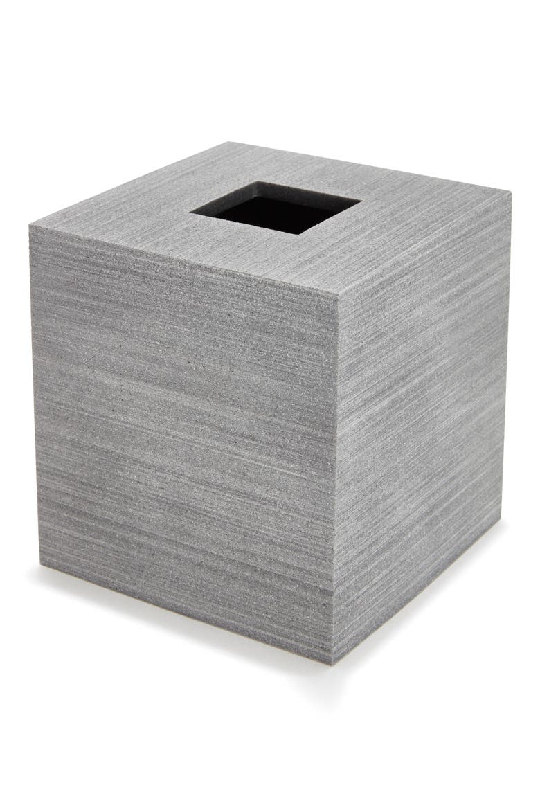 Faux Slate Tissue Holder, Main, color, GREY