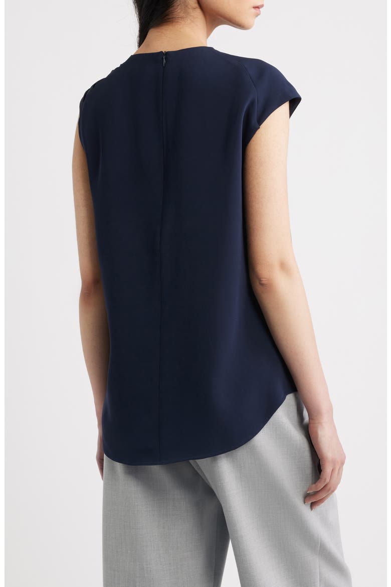 Bannea Pin Detail Crepe Top, Alternate, color, SKY CAPTAIN