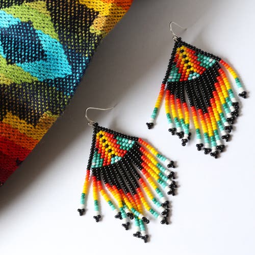 Fosterie Bellini Embera Earrings In Orange