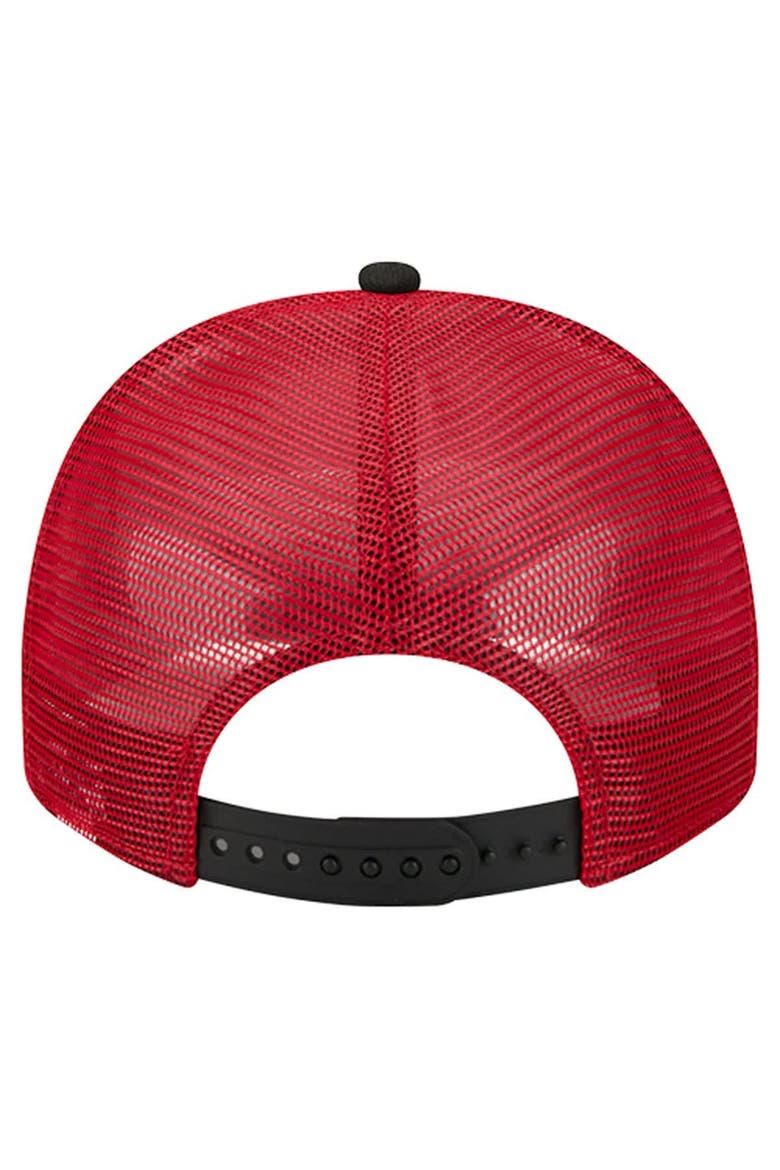 Men's New Era  Cream/Scarlet San Francisco 49ers Banner A-Frame 9FIFTY Trucker Snapback Hat, Alternate, color, Cream
