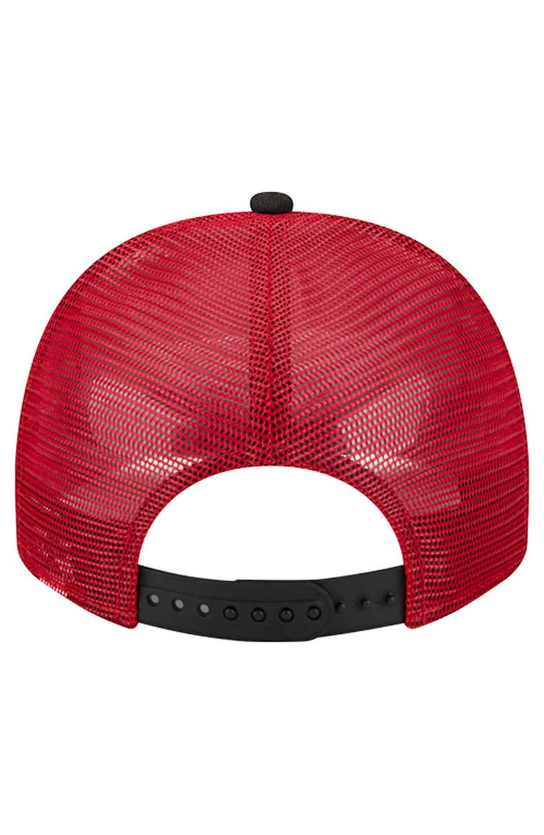 New Era Men
s New Era  Cream/Scarlet San Francisco 49ers Banner A-Frame 9FIFTY Trucker Snapback Hat, Alternate, color, Cream