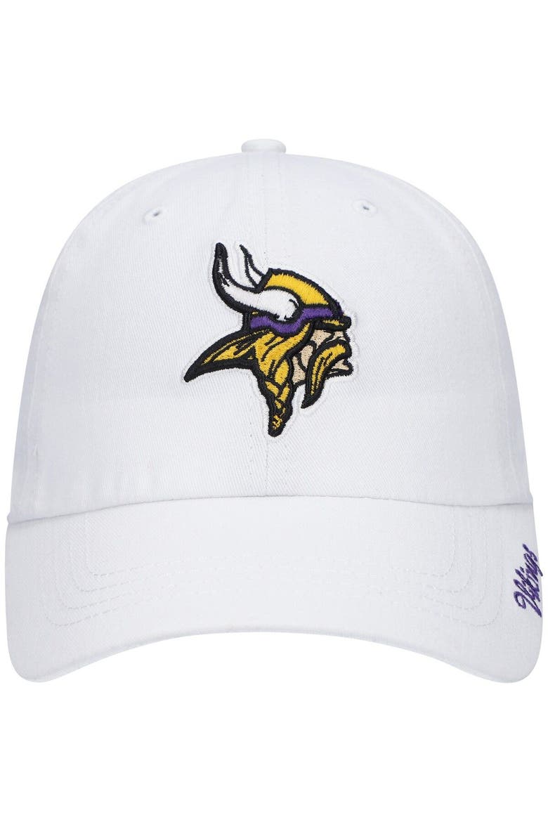 Women's '47 White Minnesota Vikings Miata Clean Up Logo Adjustable Hat, Alternate, color, White