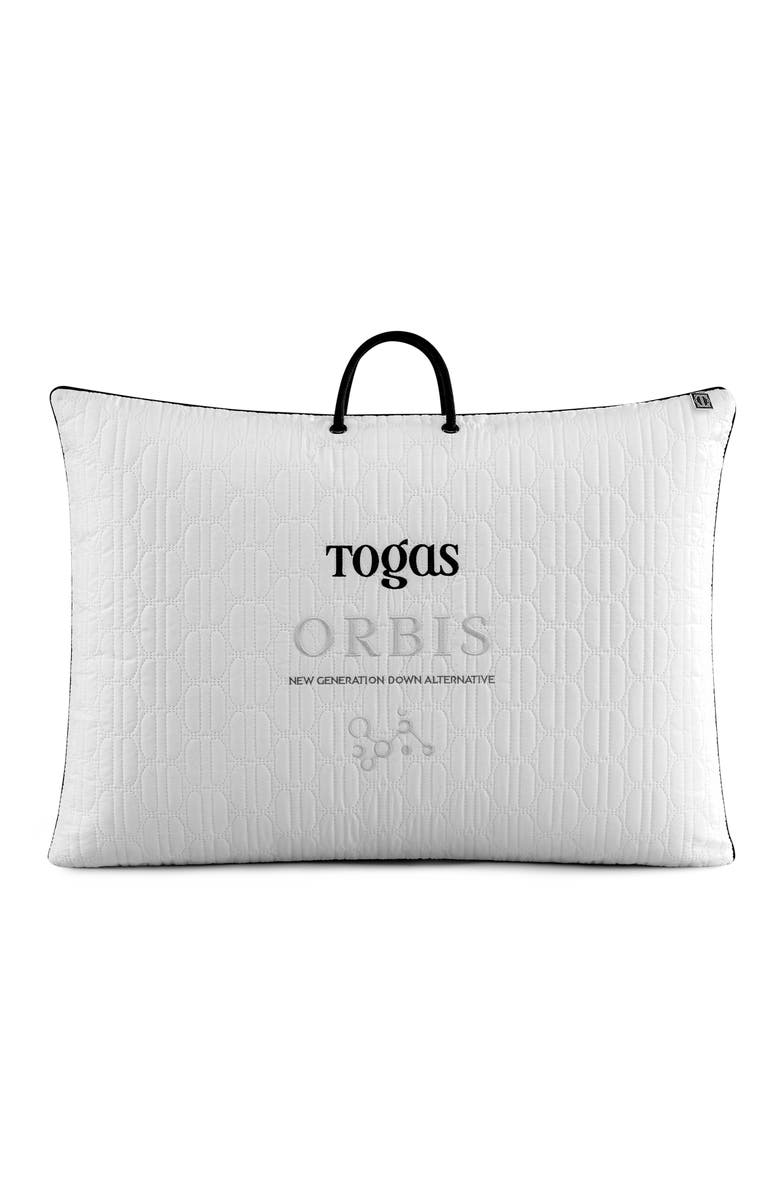 Togas Orbis siliconized 3D microfiber pillow, Alternate, color, White