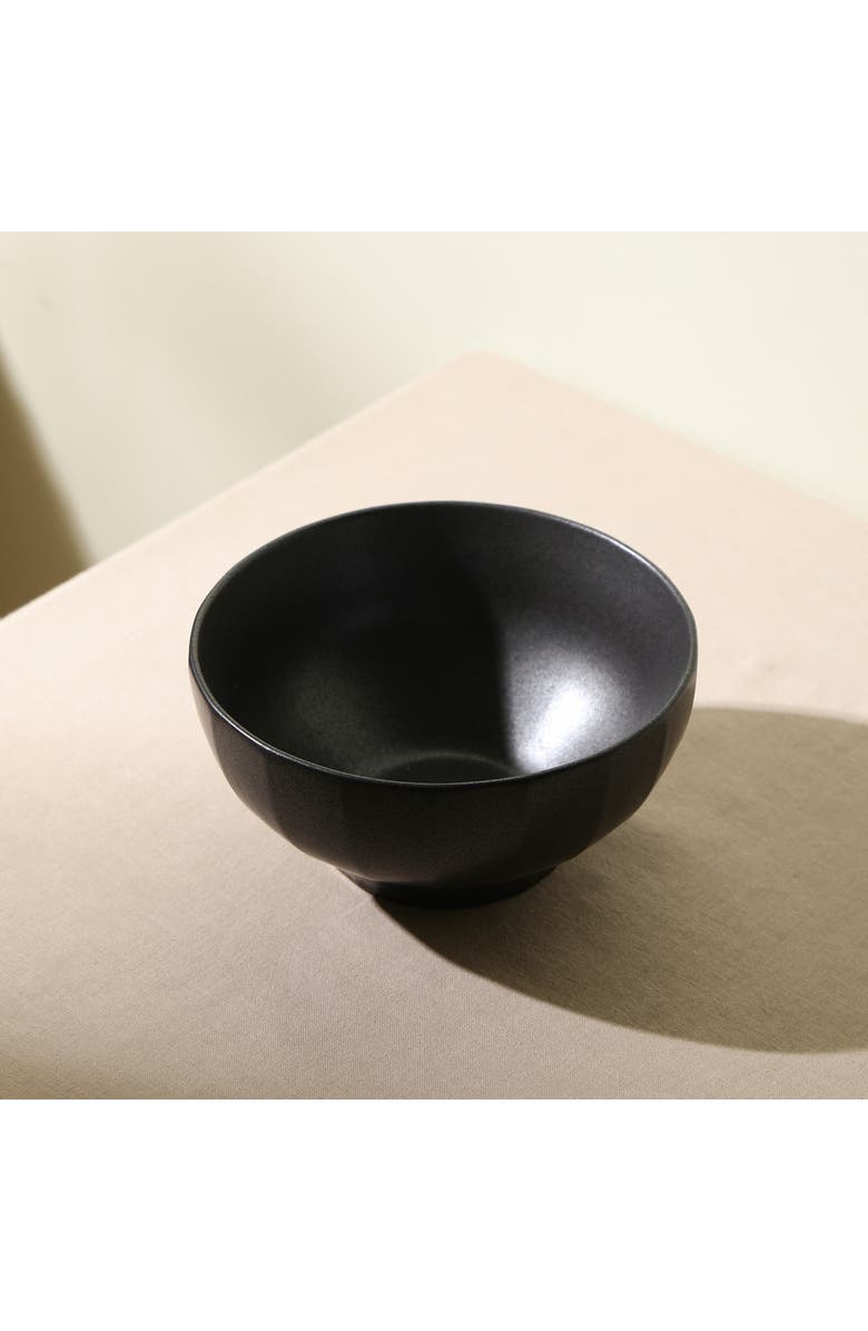 Stone Lain Rio Stoneware 4-Piece Bowl Set, Main, color, Black
