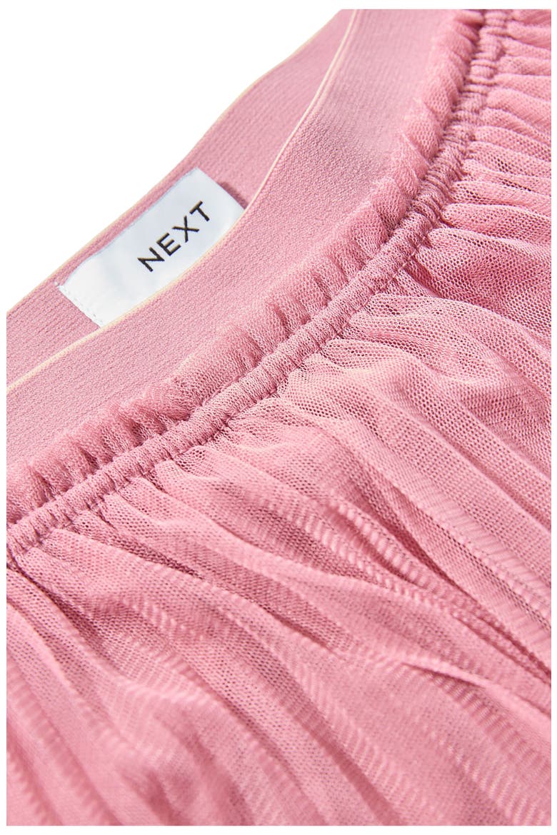 Pleated Mesh Skirt, Alternate, color, PINK