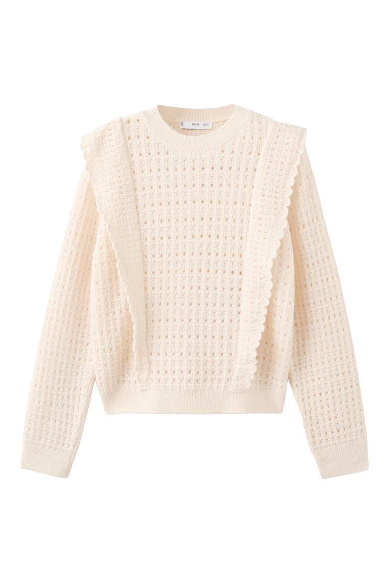 Openwork Sweater, Alternate, color, ECRU