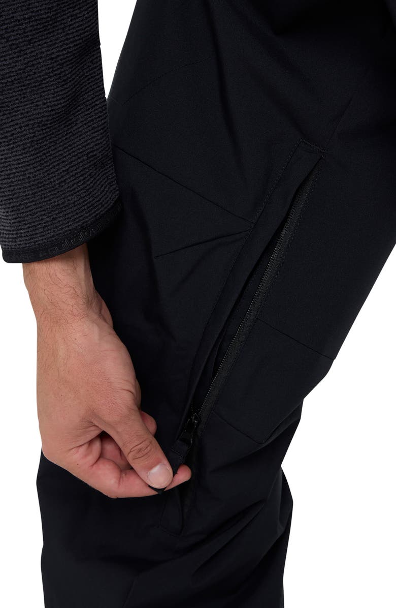 Quiksilver Utility Waterproof Snow Bib Ski Pants, Alternate, color, Black