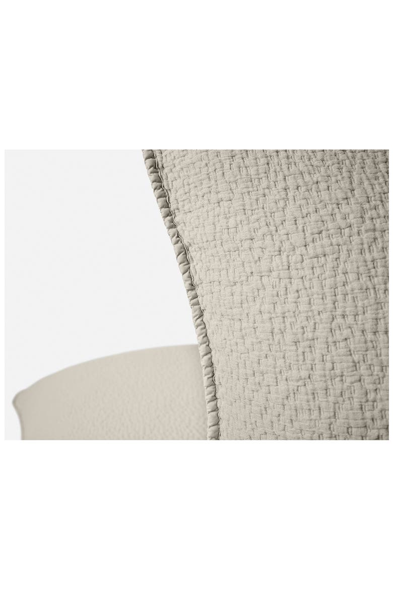Cascade Organic Cotton Matelassé Sham, Alternate, color, STONE