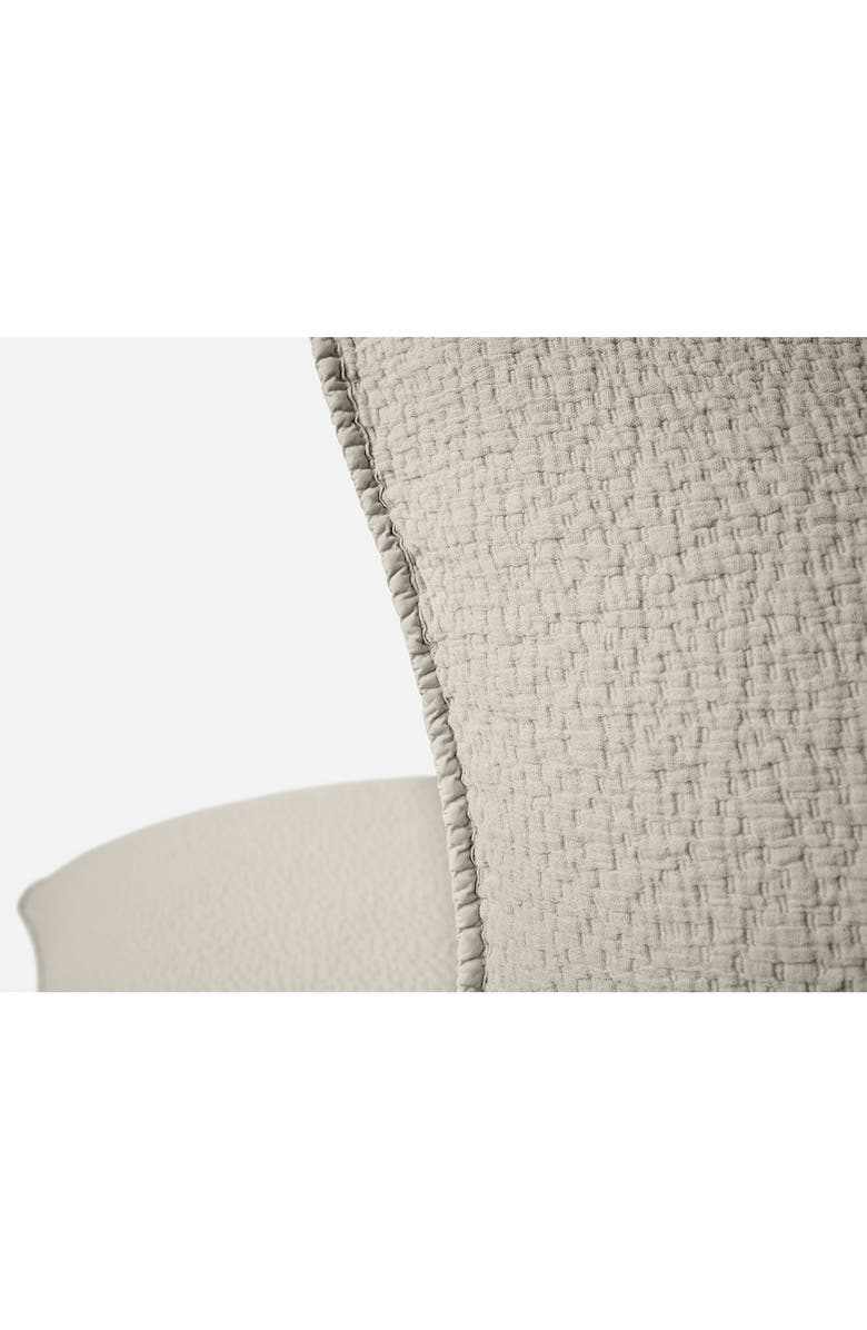 Coyuchi Cascade Organic Cotton Matelassé Sham, Alternate, color, Stone