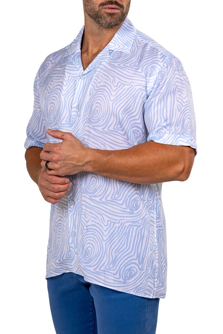 Short Sleeve Button Front Shirt, Alternate, color, WHITE