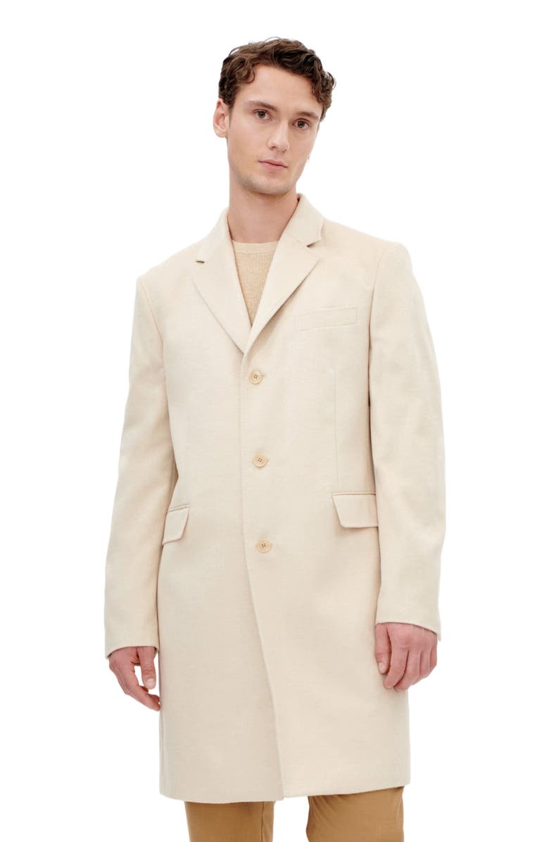 GOBI Mongolian Cashmere Classic Single Breasted Coat, Alternate, color, Beige