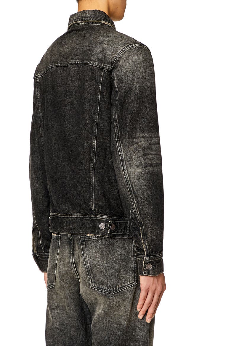 Barcy Denim Jacket, Alternate, color, BLACK