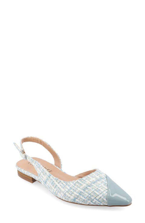 Daphnne Cap Toe Slingback Flat (Women)