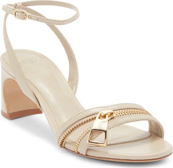 Zipper Ankle Strap Sandal