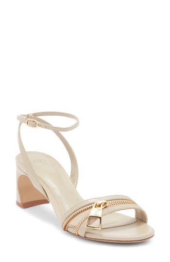 Alexandre Birman Zipper Ankle Strap Sandal In Multi