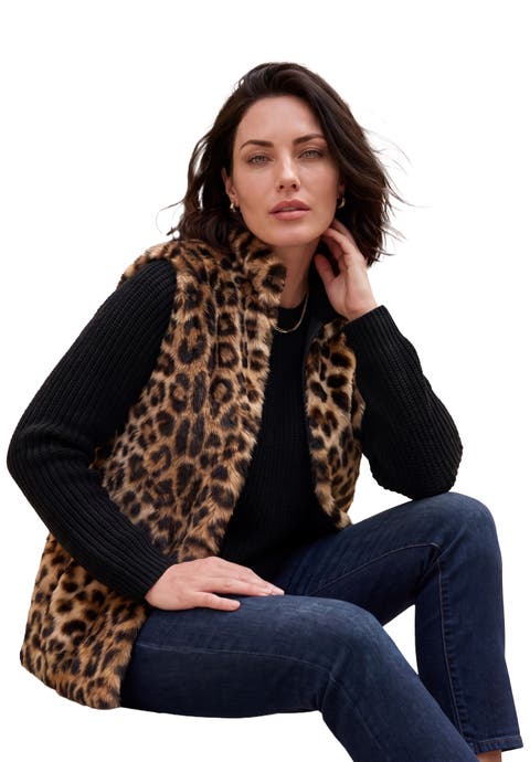 Faux Fur Cardigan Sweater