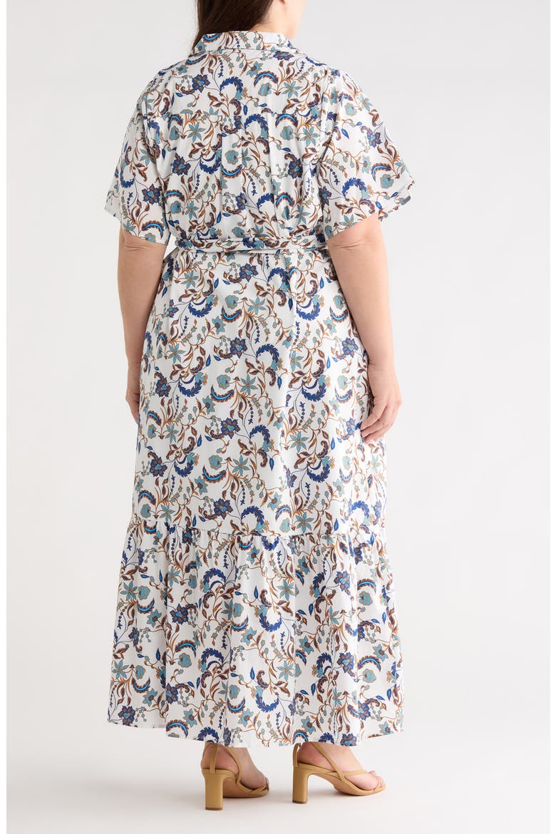 Ralston Floral Cotton Maxi Shirtdress, Alternate, color, OFF-WHITE-MULTI