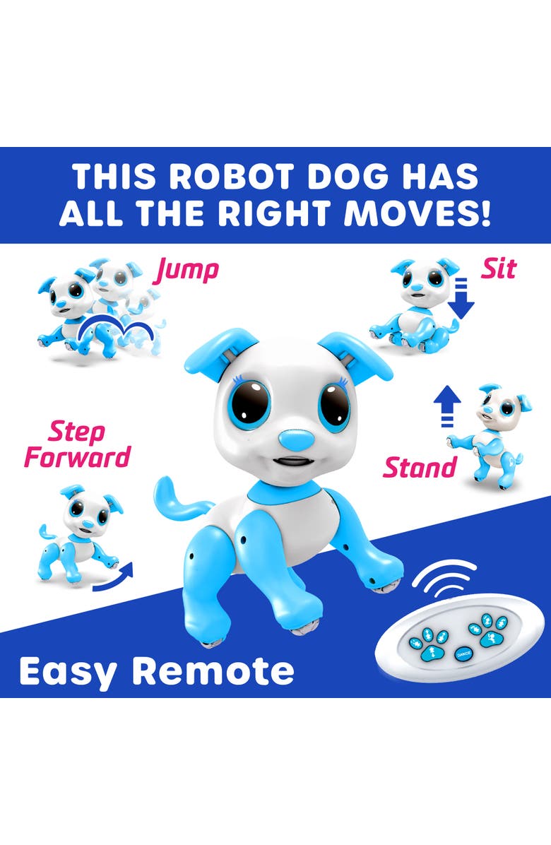 Power Your Fun Remote Control Robot Toy Puppy, Alternate, color, White, Blue