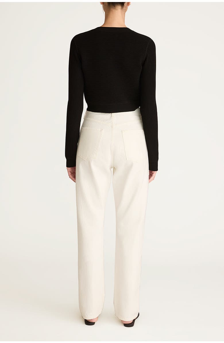 Rebecca Taylor Ottoman Cardigan, Alternate, color, Black