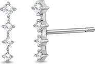 Bony Levy Audrey 18K White Gold Diamond Bar Stud Earrings