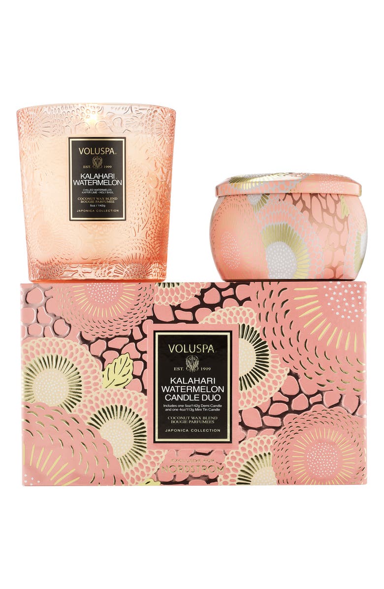Voluspa Kalahari Watermelon Candle Duo (Limited Edition) (Nordstrom Exclusive) $32 Value, Main, color, 