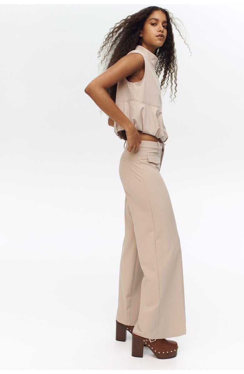 H&M Tailored Trousers, Alternate, color, Light Beige