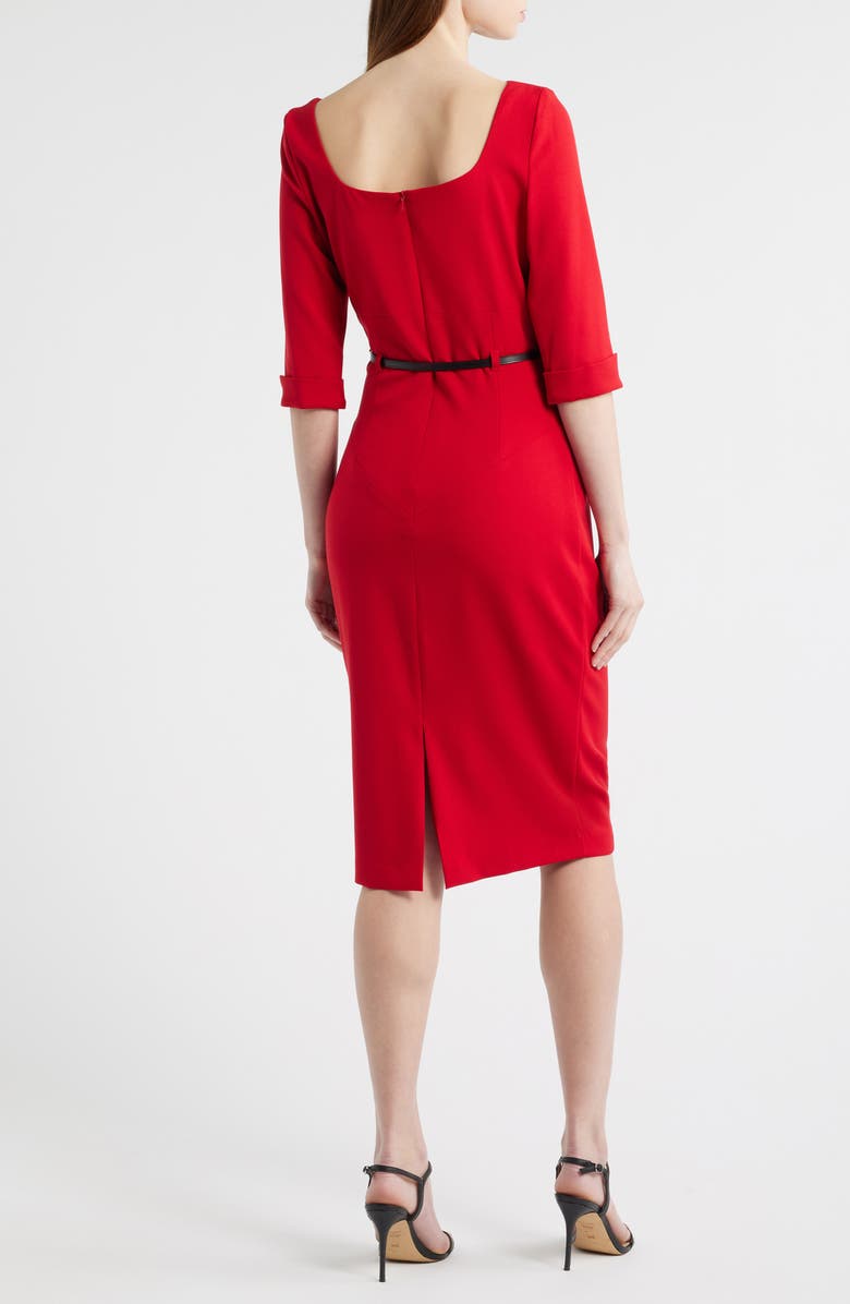 Black Halo Jackie O Sheath Dress, Alternate, color, Red
