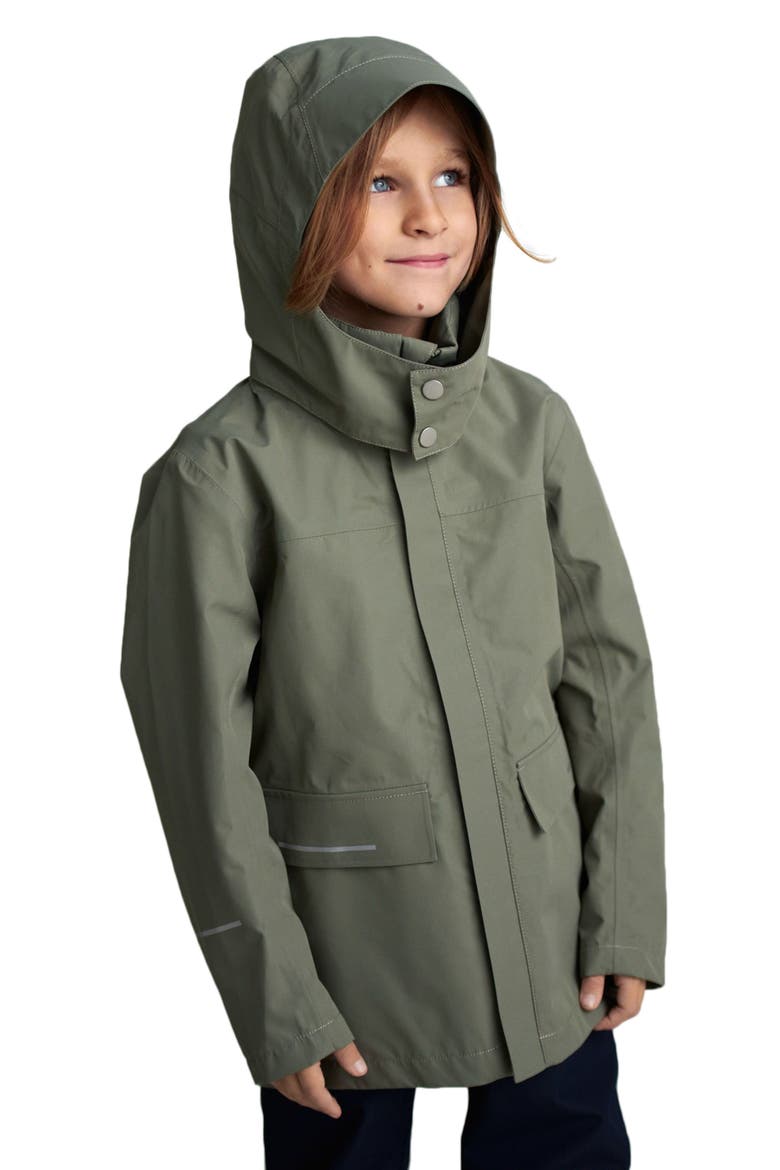 Kids' Voyager Reimatec Waterproof Rain Jacket, Alternate, color, GREYISH GREEN