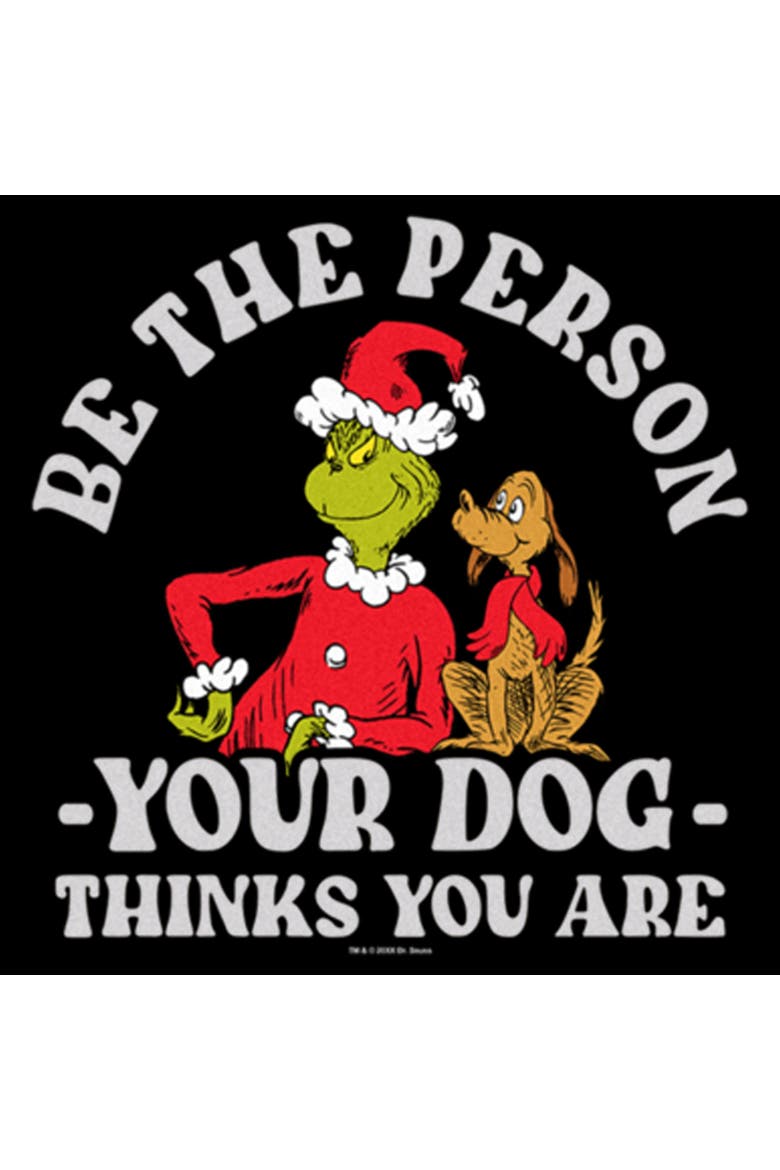 Women's The Grinch Grinch Christmas Be the Person  Graphic T-Shirt, Alternate, color, Black