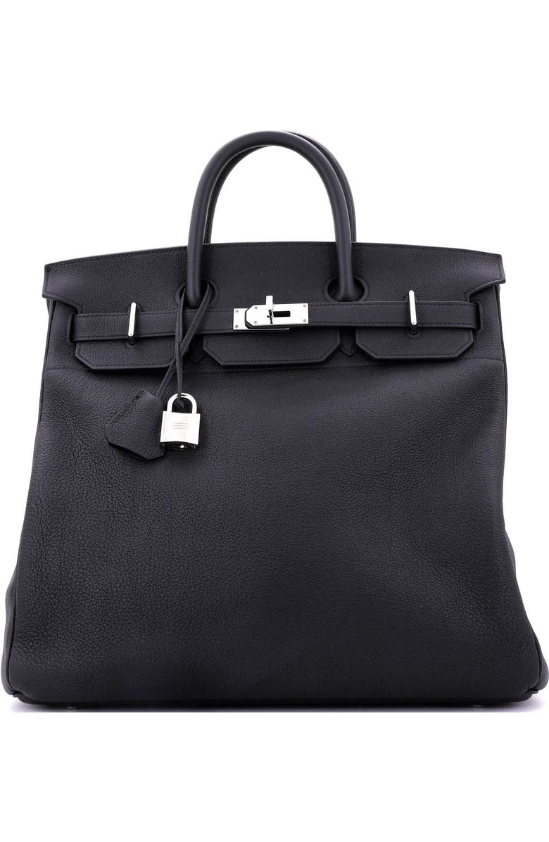 Pre-Owned Hermes HAC Birkin Bag Black Togo with Palladium Hardware 40, Main, color, Noir