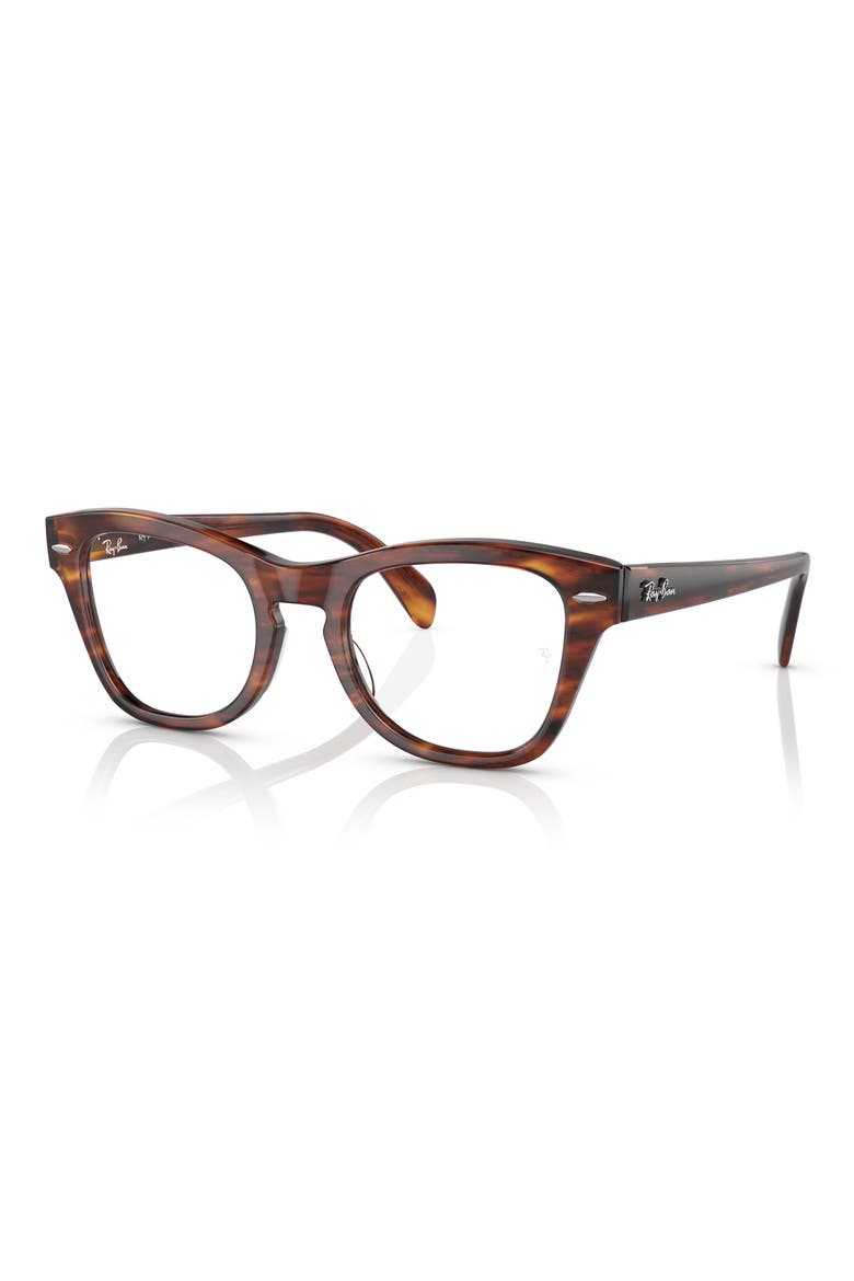 RX0707V 50mm Square Optical Glasses, Alternate, color, STRIPED HAVANA