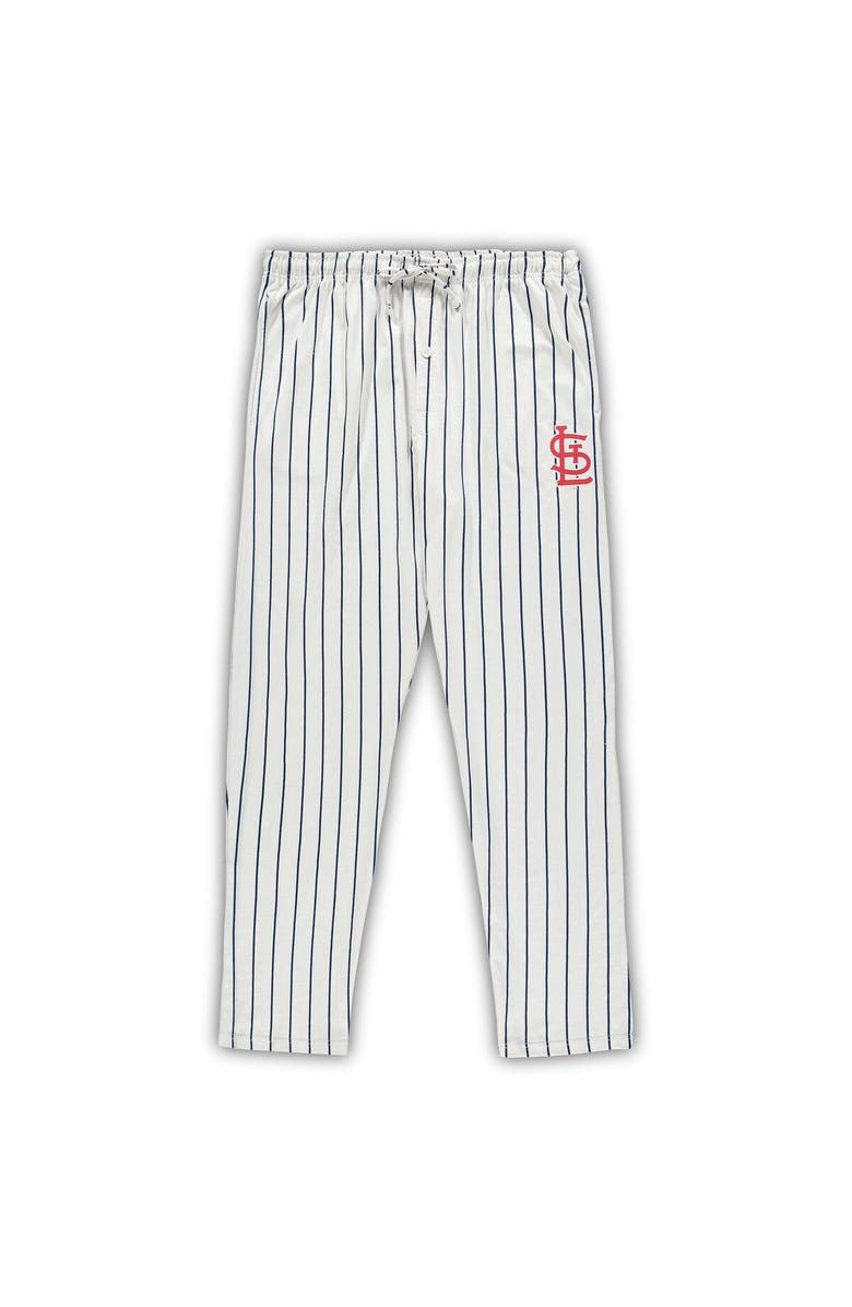 CONCEPTS SPORT Men's Concepts Sport White/Navy St. Louis Cardinals Big & Tall Pinstripe Sleep Set, Alternate, color, White