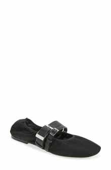Dade Buckle Strap Mesh Ballet Flat
