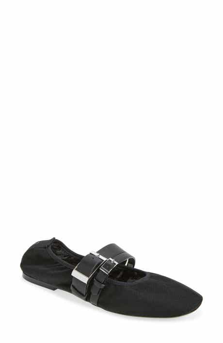 Dade Buckle Strap Mesh Ballet Flat