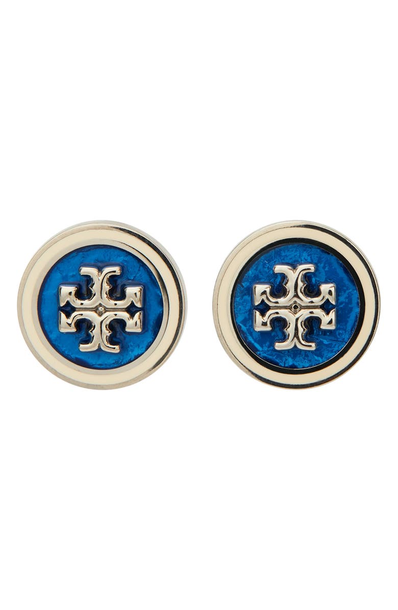 Tory Burch Kira Enamel Circle Stud Earrings, Alternate, color, 