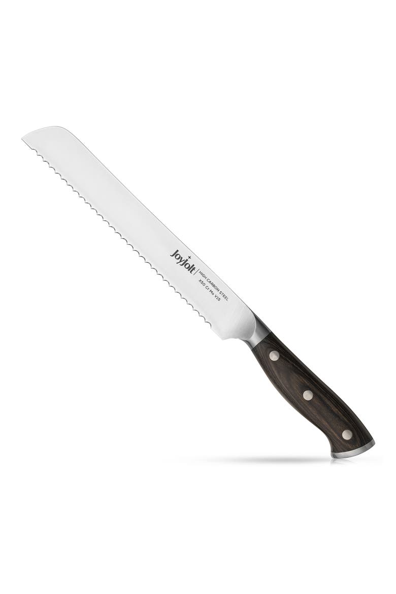 8" Stainless Steel Bread Knife, Main, color, SILVER/ BLACK