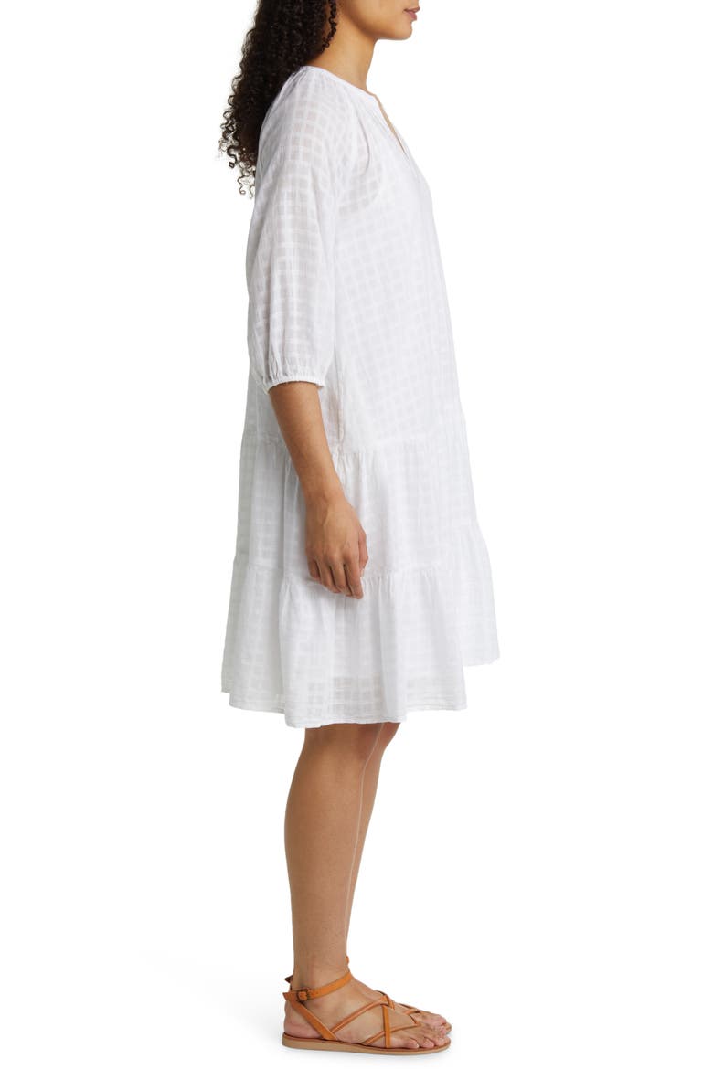 Tiered Swing Dress, Alternate, color, WHITE