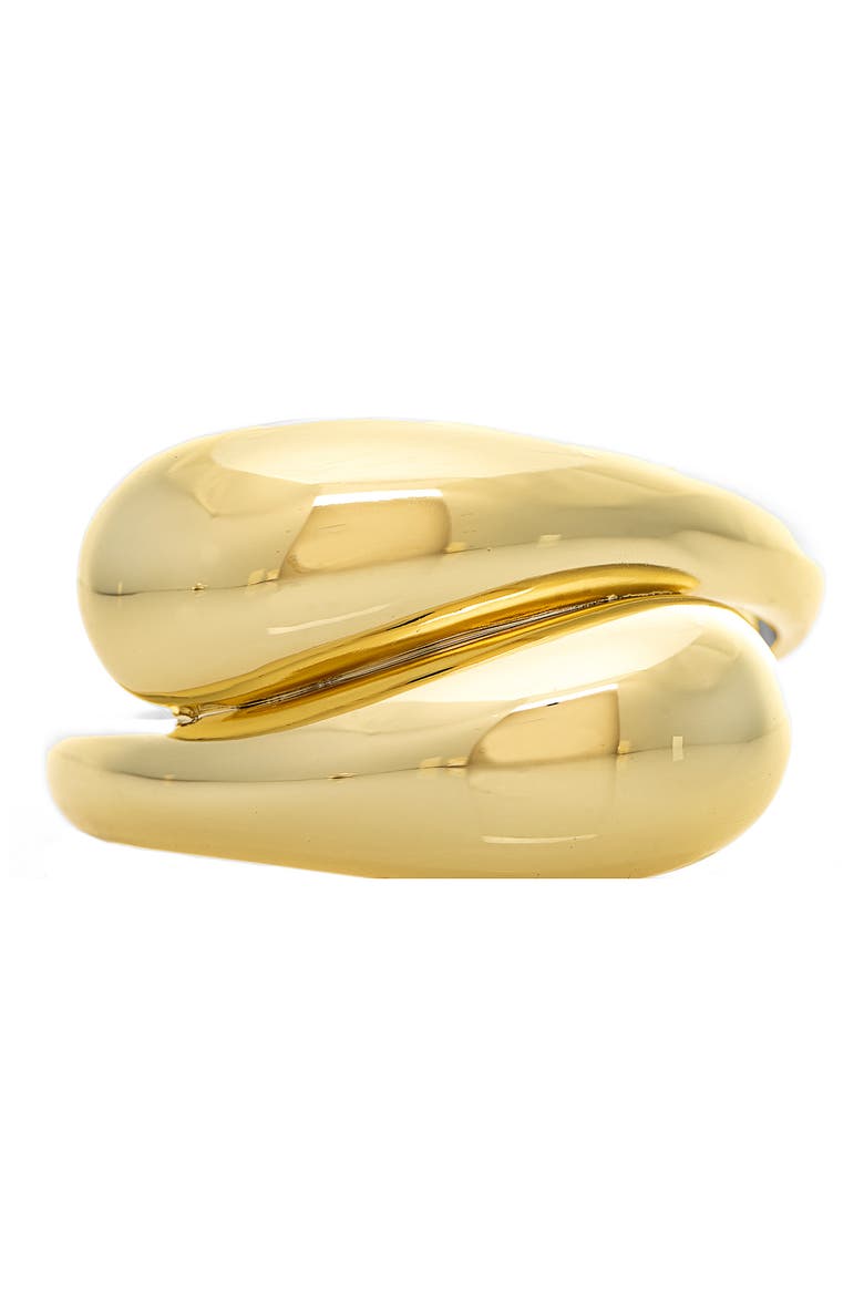 18K Gold Plated Cuff Bracelet, Main, color, GOLD
