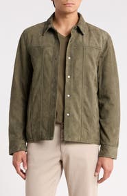 John Varvatos Rawson Suede Shirt Jacket