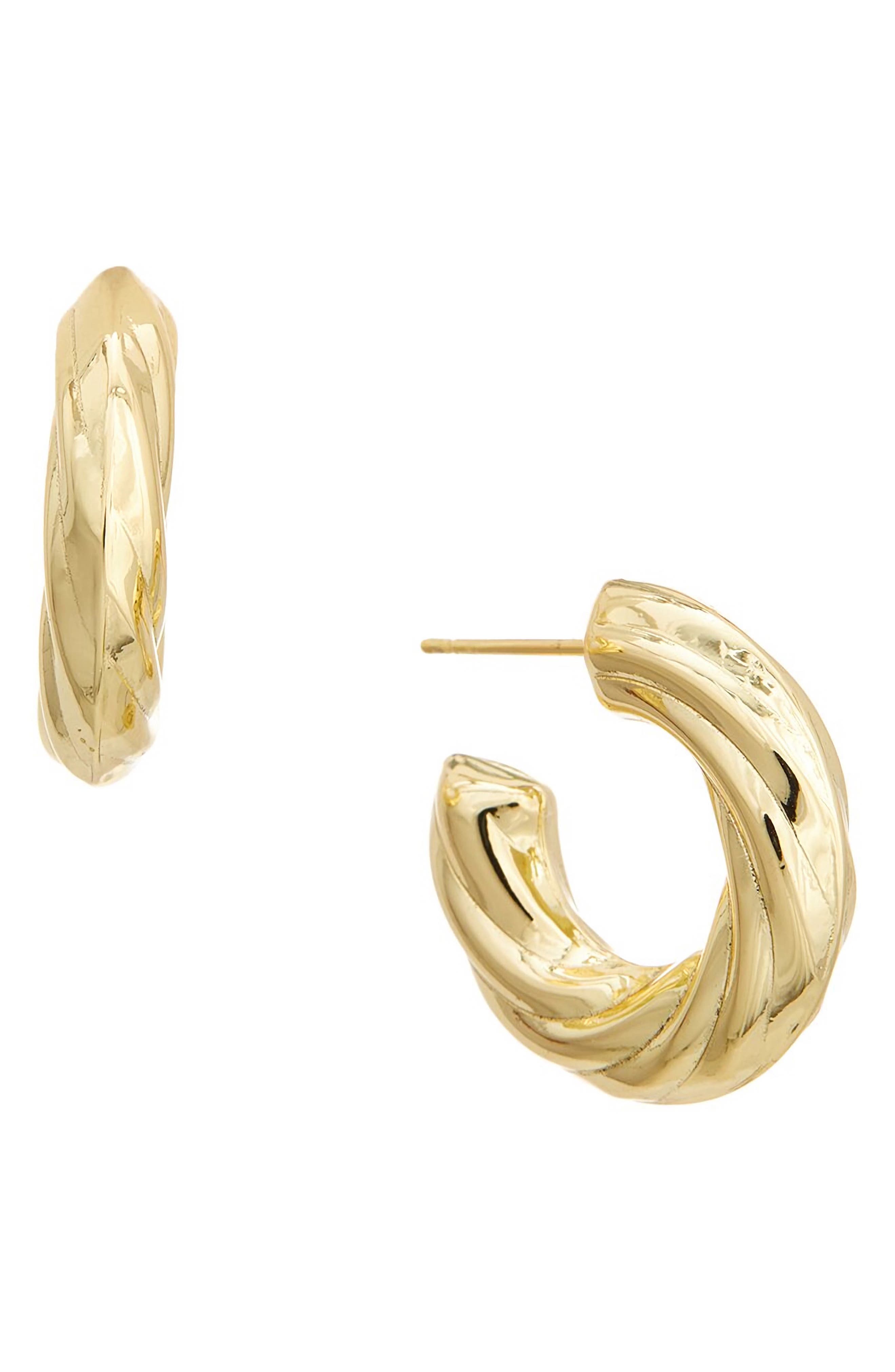 Juvell Twisted Huggie Hoop Earrings