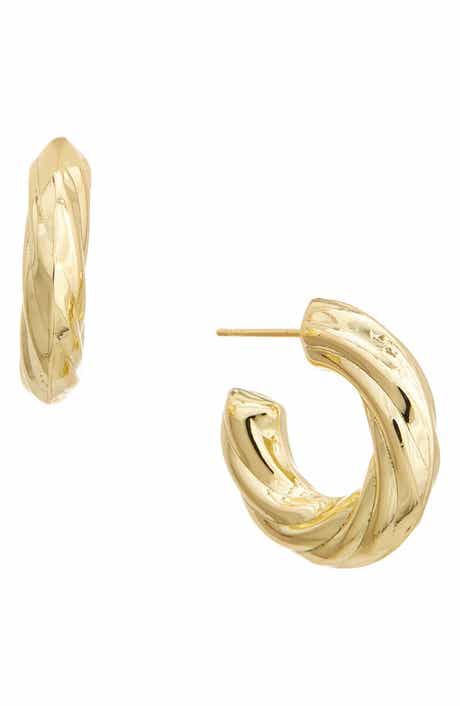 Juvell Twisted Huggie Hoop Earrings