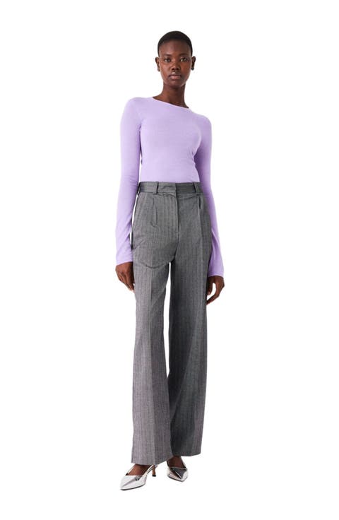 Second-skin round neck sweater