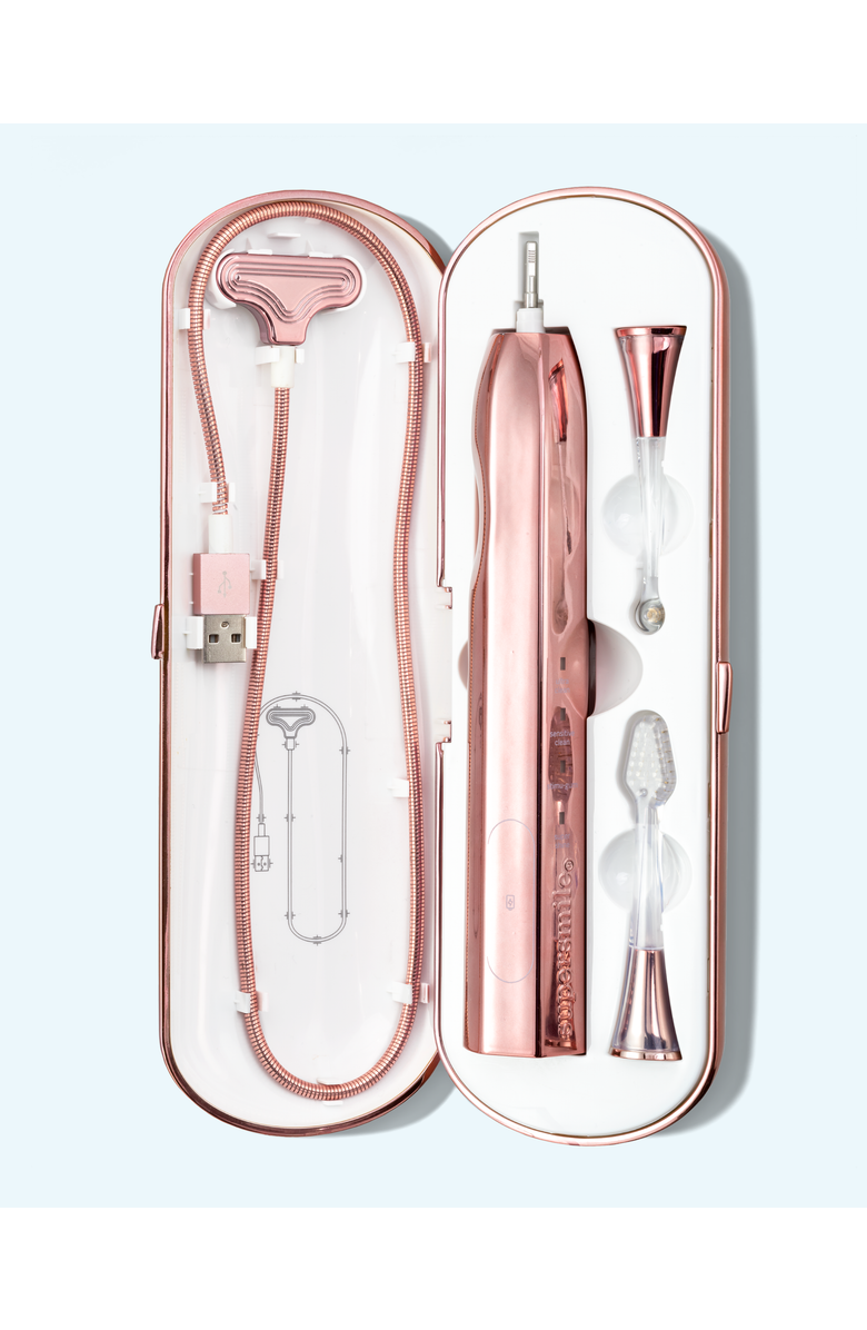 Supersmile Zina45 Sonic Pulse Toothbrush with case, Alternate, color, Chrome Rose