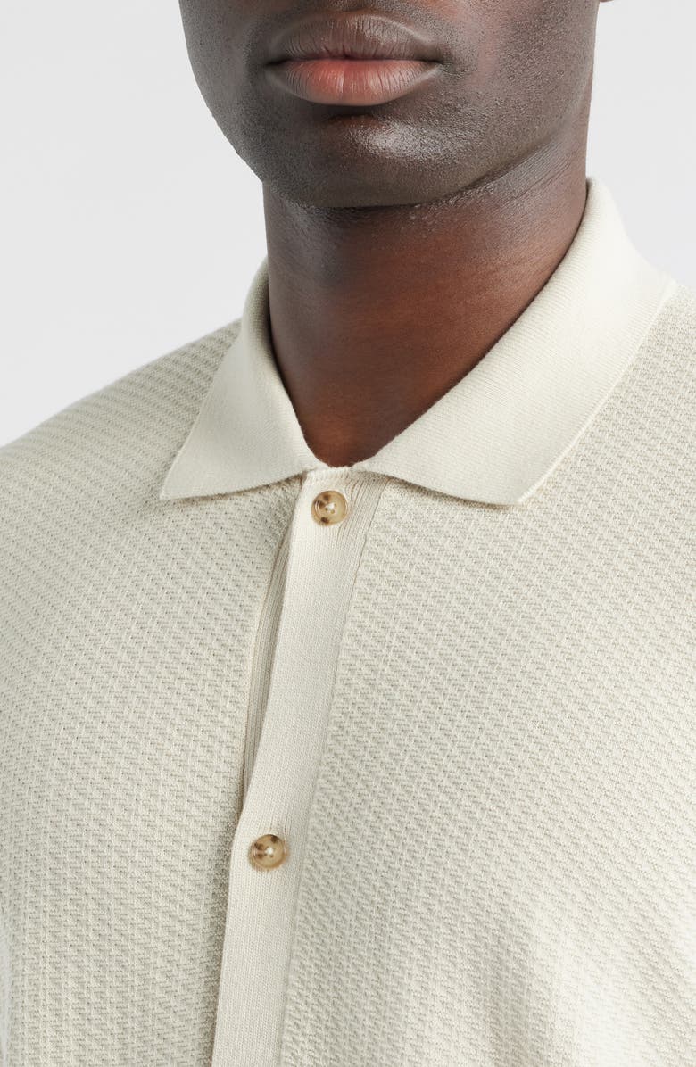 BOSS Iseppo Short Sleeve Cardigan, Alternate, color, Open White