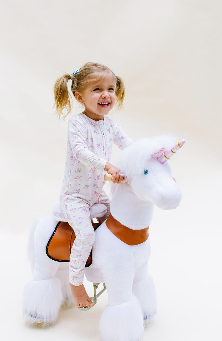 Bellabu Bear Kids' Unicorn Fitted Two-Piece Pajamas, Alternate, color, 