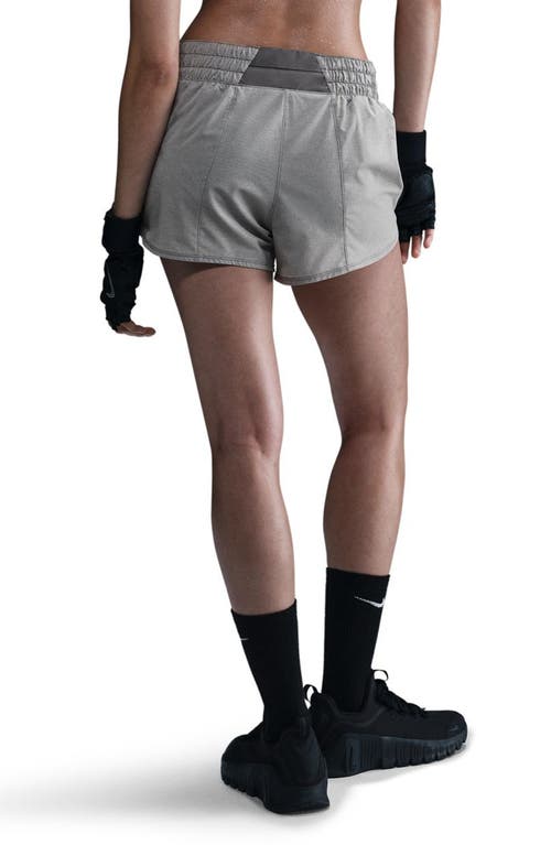 Nike Dri-fit Mid-rise 3-inch Brief-lined Shorts In Gray