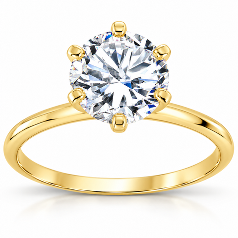 2 Ct Round Solitaire Diamond Engagement Ring 14k Gold